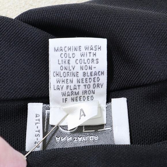 Vintage Ann Taylor LOFT Size 14 Dress Asymmetrical Waistline Black - Picture 12 of 12